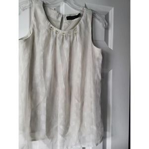 The Limited Cream Polka Dot Top - Size Small